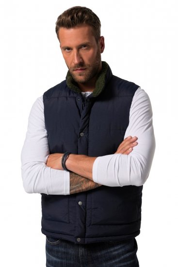 JP1880 831193 Mellény teddy béléssel Sötétkék - Kabátok - Nagyméretű Kabátok - 2XL-8XL