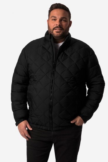 Men+ 494 Steppelt dzseki állógallérral Fekete - Kabátok - Nagyméretű Kabátok - 2XL-8XL