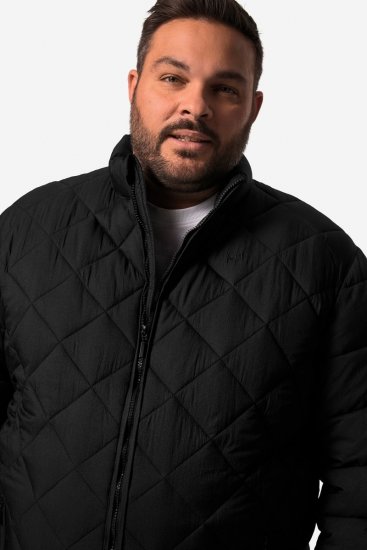 Men+ 494 Steppelt dzseki állógallérral Fekete - Kabátok - Nagyméretű Kabátok - 2XL-8XL