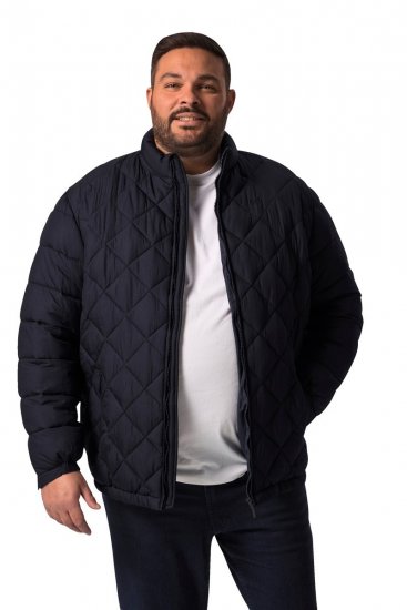 Men+ 494 Steppelt dzseki állógallérral Sötétkék - Kabátok - Nagyméretű Kabátok - 2XL-8XL