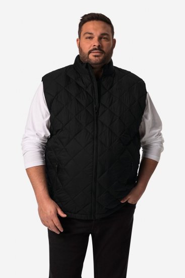 Men+ 578 Mellény steppelt állógallérral Fekete - Kabátok - Nagyméretű Kabátok - 2XL-8XL