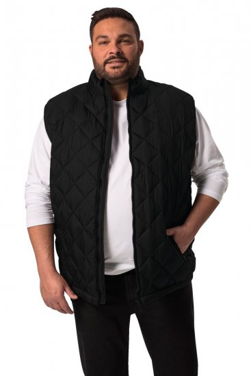 Men+ 578 Mellény steppelt állógallérral Fekete - Kabátok - Nagyméretű Kabátok - 2XL-8XL