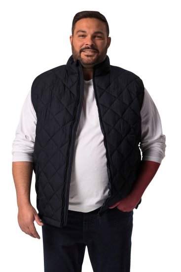 Men+ 578 Mellény steppelt állógallérral Sötétkék - Kabátok - Nagyméretű Kabátok - 2XL-8XL