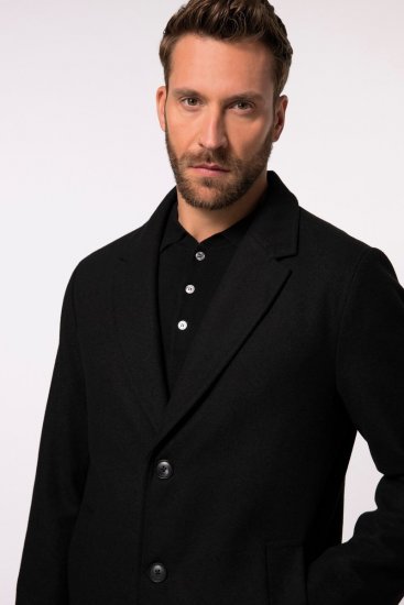 JP1880 Coat Classic Wool Blend Black - Kabátok - Nagyméretű Kabátok - 2XL-8XL
