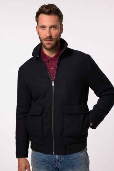 JP1880 831627 Bomber dzseki gyapjúkeverékből Sötétkék - Kabátok - Nagyméretű Kabátok - 2XL-8XL