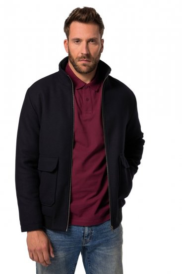 JP1880 831627 Bomber dzseki gyapjúkeverékből Sötétkék - Kabátok - Nagyméretű Kabátok - 2XL-8XL