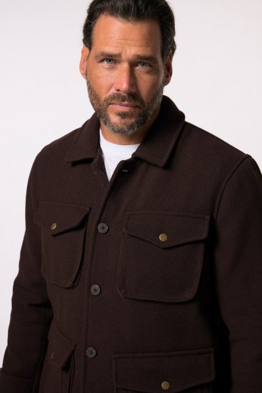 JP1880 Field Jacket Dark Brown - Kabátok - Nagyméretű Kabátok - 2XL-8XL