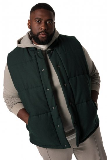 STHUGE 831896 Bélelt flanel mellény Sötétzöld - Kabátok - Nagyméretű Kabátok - 2XL-8XL
