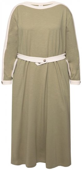 Ulla Popken 831963 Hosszú ujjú ruha Szürke - Maxi ruhák - Női plus size maxiruhák