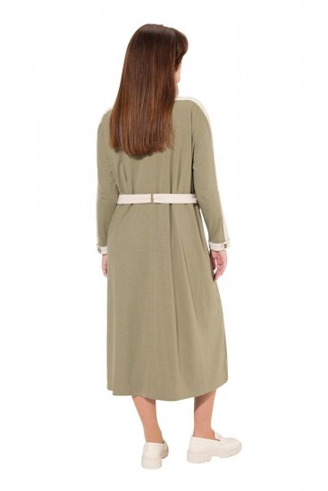 Ulla Popken 831963 Hosszú ujjú ruha Szürke - Maxi ruhák - Női plus size maxiruhák