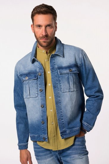 JP1880 832510 Stretch Farmerdzseki Indigókék - Kabátok - Nagyméretű Kabátok - 2XL-8XL