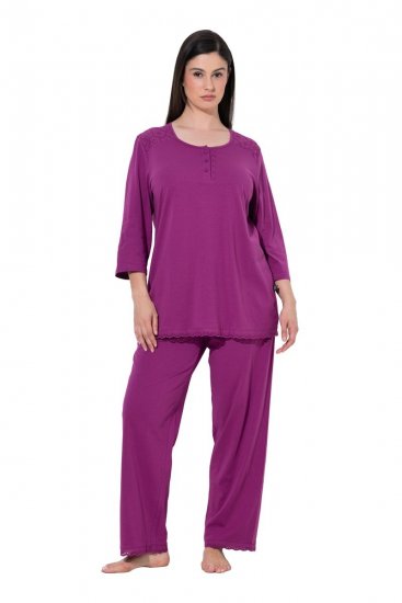 Ulla Popken 833660 Pizsama Lila - Pizsama/Loungewear - 