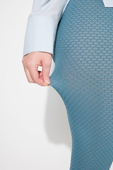 Ulla Popken 833718 Harisnyaleggings csipkével Petrol - Harisnyanadrágok & zoknik - 