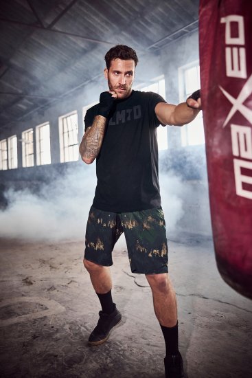 JP1880 Jay-Pi Bermuda QuickDry Mesh Fitness Shorts Khaki - Sportruházat - Nagyméretű Sportruházat 2XL-10XL