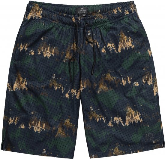 JP1880 Jay-Pi Bermuda QuickDry Mesh Fitness Shorts Khaki - Sportruházat - Nagyméretű Sportruházat 2XL-10XL