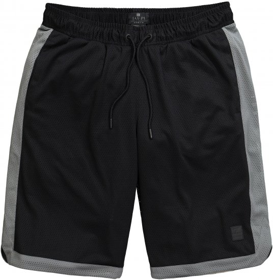 JP1880 Jay-Pi Bermuda QuickDry Mesh Fitness Shorts Black - Sportruházat - Nagyméretű Sportruházat 2XL-10XL