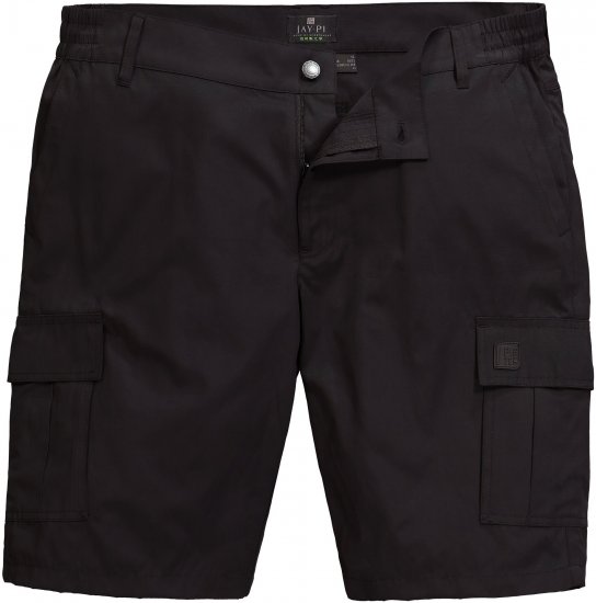 JP1880 Jay-Pi Bermuda QuickDry Cargo Shorts Black - Sportruházat - Nagyméretű Sportruházat 2XL-10XL