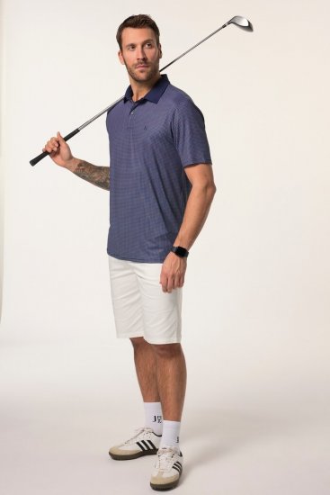 JP1880 Jay-Pi QuickDry Small Print Golf Polo Shirt Navy Blue - Pólóingek - Galléros Pólók 2XL-8XL - Pólóingek 2XL-8XL
