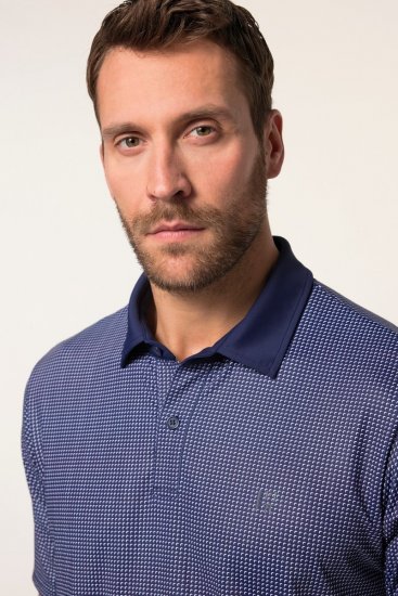 JP1880 Jay-Pi QuickDry Small Print Golf Polo Shirt Navy Blue - Pólóingek - Galléros Pólók 2XL-8XL - Pólóingek 2XL-8XL