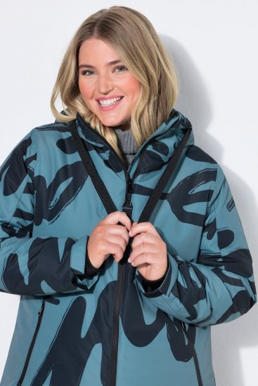 Ulla Popken 833977 Funkcionális kabát Türkiz - Kabátok - Női plus size kabátok