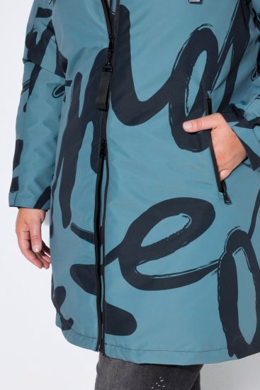 Ulla Popken 833977 Funkcionális kabát Türkiz - Kabátok - Női plus size kabátok