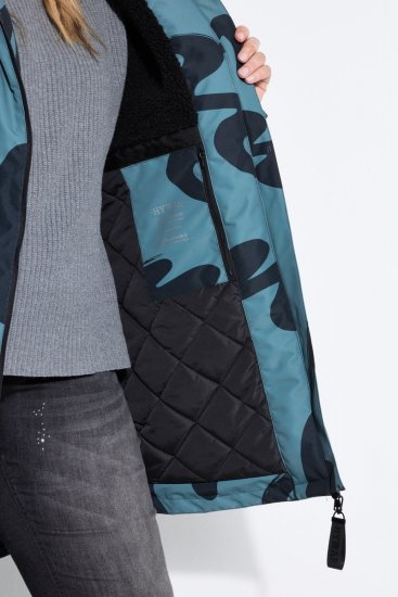 Ulla Popken 833977 Funkcionális kabát Türkiz - Kabátok - Női plus size kabátok