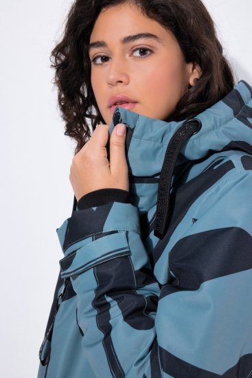 Ulla Popken 833977 Funkcionális kabát Türkiz - Kabátok - Női plus size kabátok