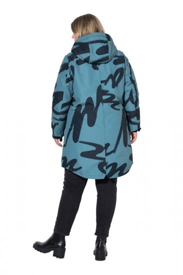 Ulla Popken 833977 Funkcionális kabát Türkiz - Kabátok - Női plus size kabátok