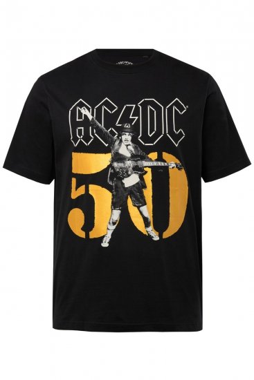 JP1880 AC/DC Graphic Band T-Shirt Black - Pólók - Nagyméretű pólók - 2XL-14XL
