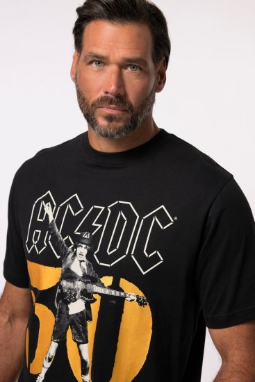 JP1880 AC/DC Graphic Band T-Shirt Black - Pólók - Nagyméretű pólók - 2XL-14XL