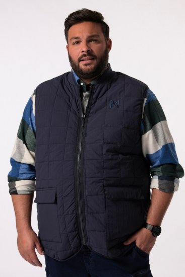 Men+ 464 Mellény steppelt college gallérral Sötétkék - Kabátok - Nagyméretű Kabátok - 2XL-8XL