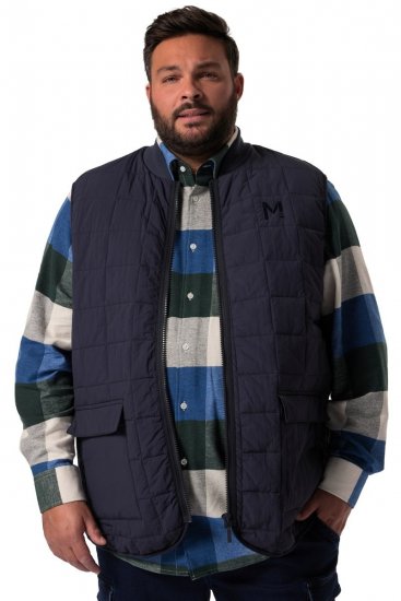 Men+ 464 Mellény steppelt college gallérral Sötétkék - Kabátok - Nagyméretű Kabátok - 2XL-8XL