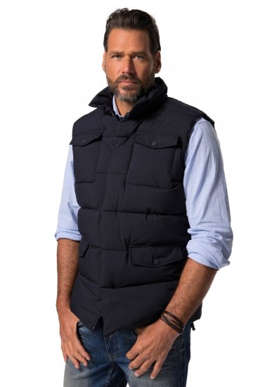 JP1880 834648 Mellény steppelt állógallérral Sötétkék - Kabátok - Nagyméretű Kabátok - 2XL-8XL
