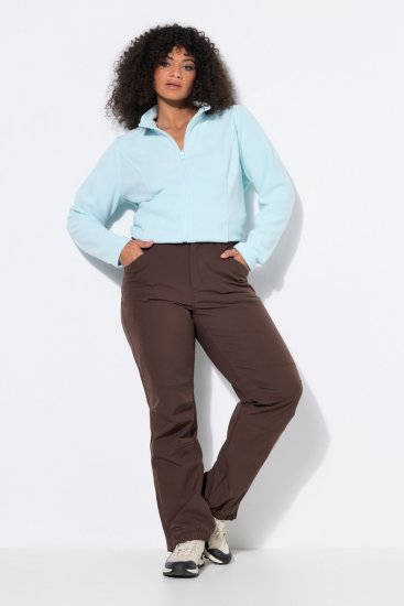 Ulla Popken 834662 Polárbéléses softshell nadrág Taupe - Kültéri ruházat - 
