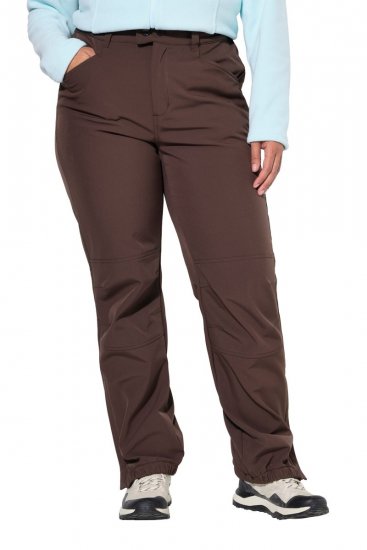 Ulla Popken 834662 Polárbéléses softshell nadrág Taupe - Kültéri ruházat - 