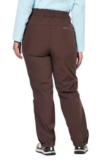 Ulla Popken 834662 Polárbéléses softshell nadrág Taupe - Kültéri ruházat - 