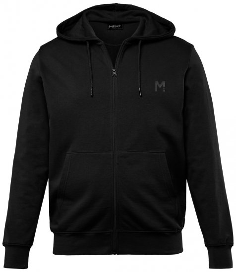 Men+ 851 Kapucnis pulóver cipzárral Fekete - Pulóverek & kapucnis pulóverek - Pulóverek & Kapucnis pulóver 2XL-12XL