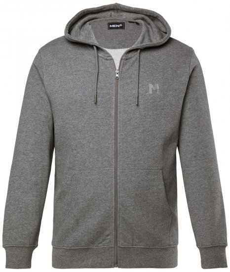 Men+ 851 Kapucnis pulóver cipzárral Szürke melírozott - Pulóverek & kapucnis pulóverek - Pulóverek & Kapucnis pulóver 2XL-12XL