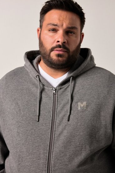Men+ 851 Kapucnis pulóver cipzárral Szürke melírozott - Pulóverek & kapucnis pulóverek - Pulóverek & Kapucnis pulóver 2XL-12XL