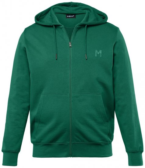 Men+ 851 Kapucnis pulóver cipzárral Zöld - Pulóverek & kapucnis pulóverek - Pulóverek & Kapucnis pulóver 2XL-12XL