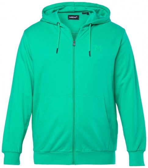 Men+ 851 Kapucnis pulóver cipzárral Smaragdzöld - Pulóverek & kapucnis pulóverek - Pulóverek & Kapucnis pulóver 2XL-12XL