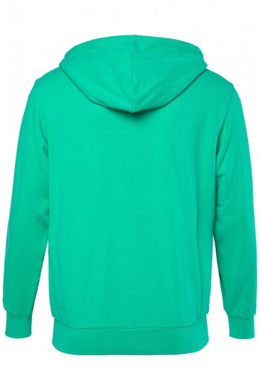 Men+ 851 Kapucnis pulóver cipzárral Smaragdzöld - Pulóverek & kapucnis pulóverek - Pulóverek & Kapucnis pulóver 2XL-12XL