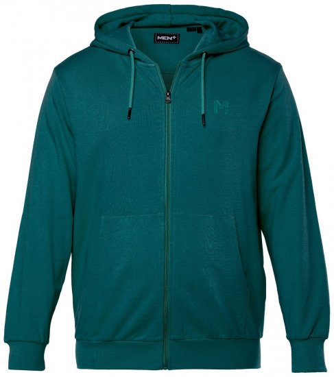 Men+ 851 Kapucnis pulóver cipzárral Fenyőzöld - Pulóverek & kapucnis pulóverek - Pulóverek & Kapucnis pulóver 2XL-12XL