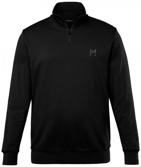 Men+ 856 Félcipzáras pulóver Fekete - Pulóverek & kapucnis pulóverek - Pulóverek & Kapucnis pulóver 2XL-12XL