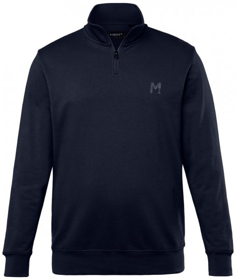 Men+ 856 Félcipzáras pulóver Sötétkék - Pulóverek & kapucnis pulóverek - Pulóverek & Kapucnis pulóver 2XL-12XL