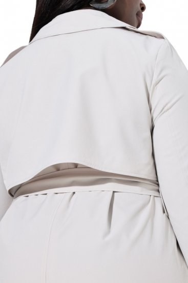 Ulla Popken 834990 Ballonkabát Taupe - Kabátok - Női plus size kabátok
