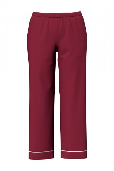 Ulla Popken 835397 Rövid ujjú pizsama inggallérral Lila - Pizsama/Loungewear - 