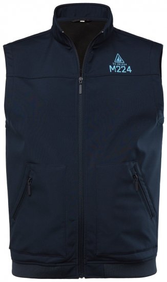 Men+ 414 Softshell mellény állógallérral Sötétkék - Kabátok - Nagyméretű Kabátok - 2XL-8XL
