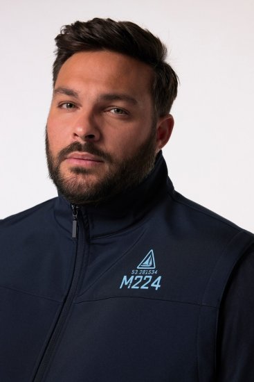 Men+ 414 Softshell mellény állógallérral Sötétkék - Kabátok - Nagyméretű Kabátok - 2XL-8XL