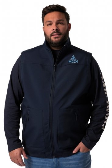 Men+ 414 Softshell mellény állógallérral Sötétkék - Kabátok - Nagyméretű Kabátok - 2XL-8XL